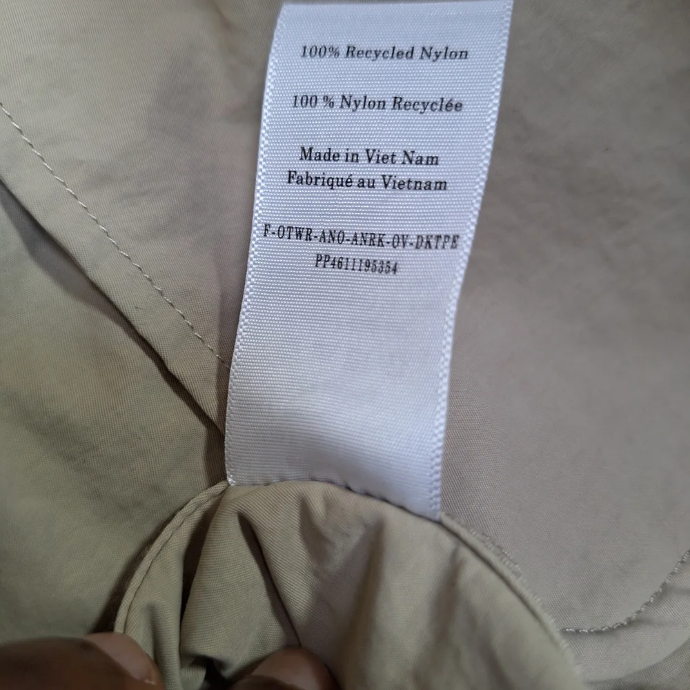 Everlane The Mac Coat Women Tan Khaki Snap Front Trench Long Jacket Size M